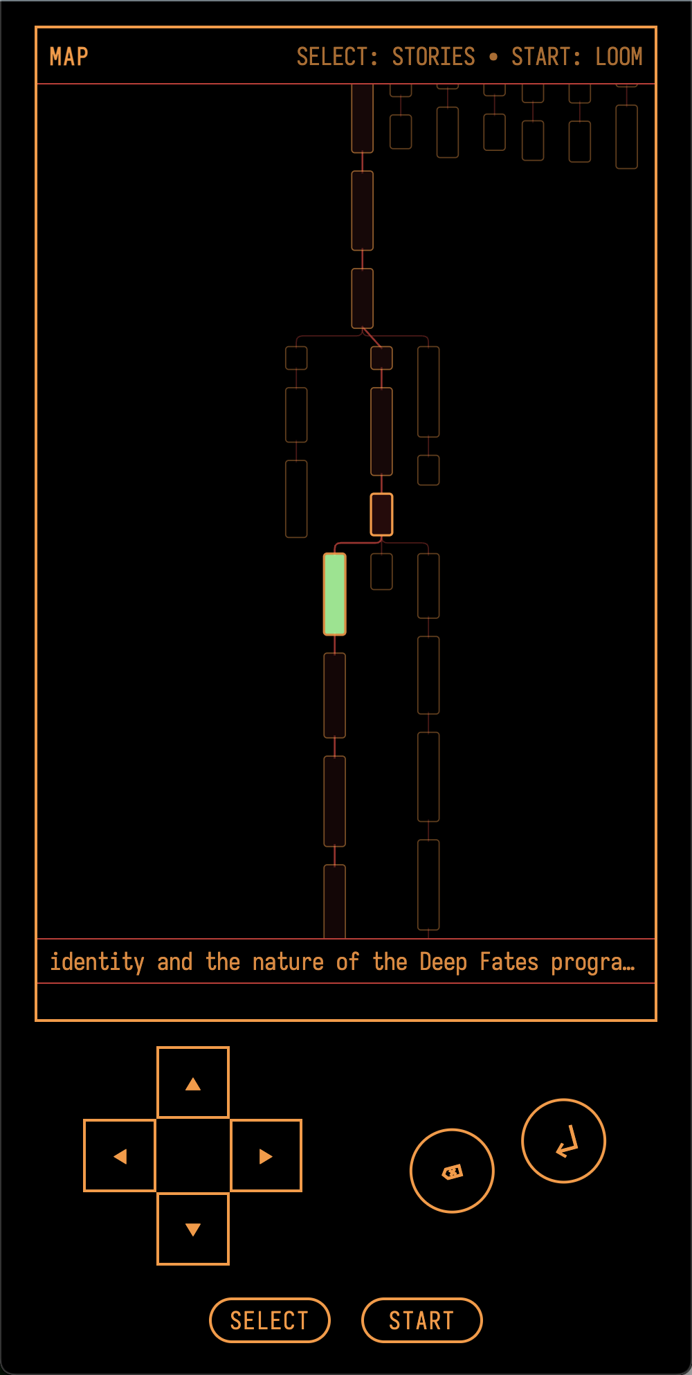 Loompad mobile interface showing Game Boy-style controls